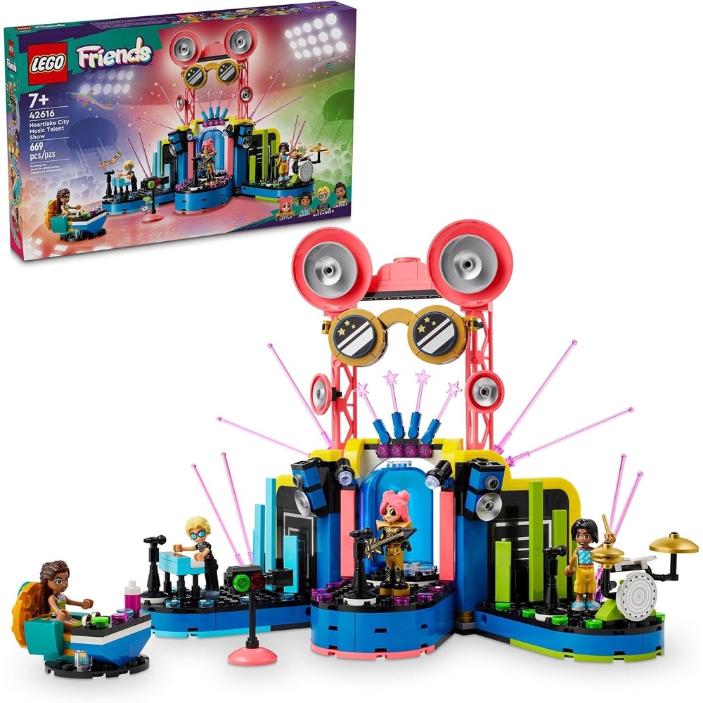 image:imageLEGO Friends Heartlake City Music Talent Show Building Kit SocialEmotional Musical Toy for Kids to Play Together with 4 MiniDoll Characters Music Gift for 7 Year Old Kids Girls and Boys 42616