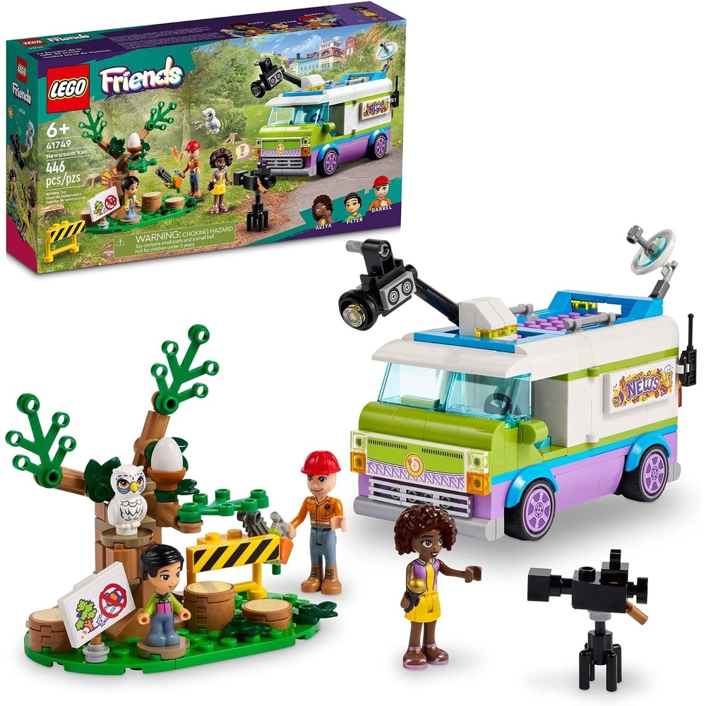 image:imageLEGO Friends Newsroom Van 41749 Building Toy Set Creative Fun for Ages 6 Includes Accessories So Kids Can Pretend to Film and Report The News A Fun Birthday Gift for Kids Who Love Role Play