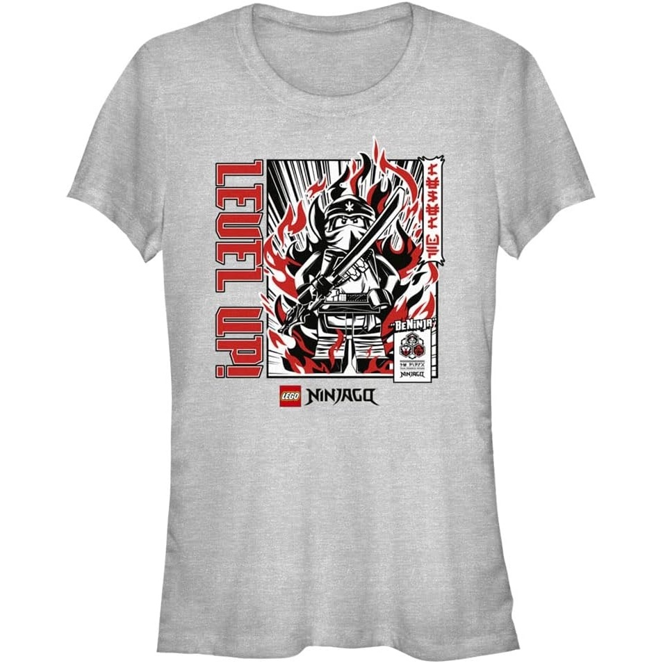 image:imageFifth Sun Womens Lego Ninjago Level Up Ninja Juniors Short Sleeve Heather Tee Shirt