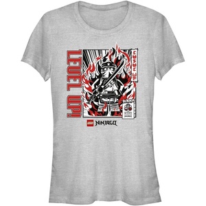 Fifth Sun Womens Lego Ninjago Level Up Ninja Junior’s Short Sleeve Heather Tee Shirt