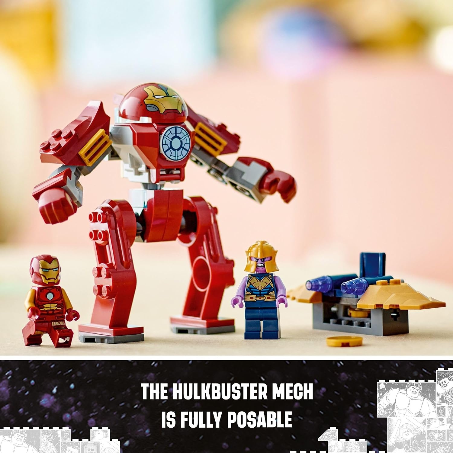 image:imageLEGO Marvel Iron Man Hulkbuster vs Thanos 76263 Building Toy Set with Thanos and Iron Man Figures Hulkbuster Toy with Posable Mech for Super Hero Battle Action Fun Marvel Toy for Kids Ages 4 and Up