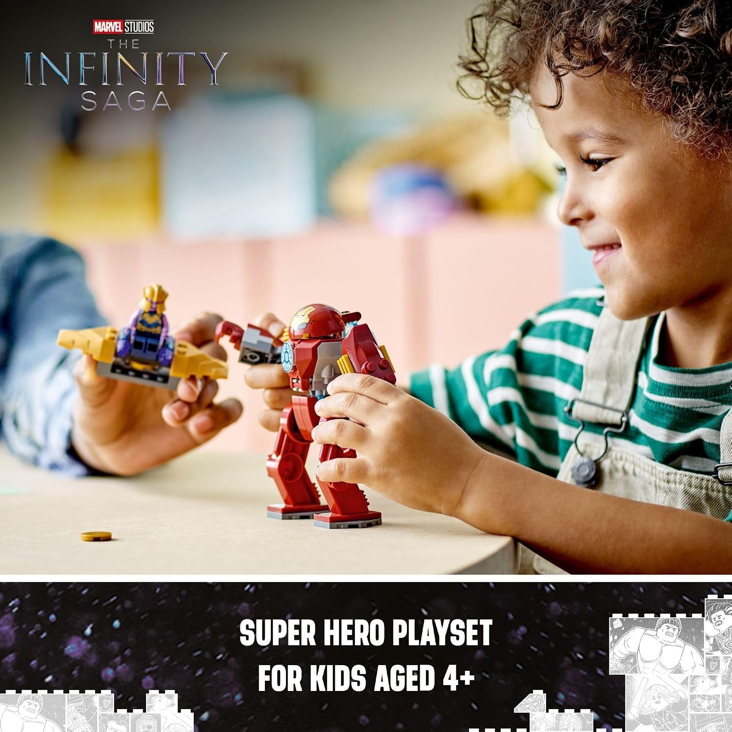 image:imageLEGO Marvel Iron Man Hulkbuster vs Thanos 76263 Building Toy Set with Thanos and Iron Man Figures Hulkbuster Toy with Posable Mech for Super Hero Battle Action Fun Marvel Toy for Kids Ages 4 and Up
