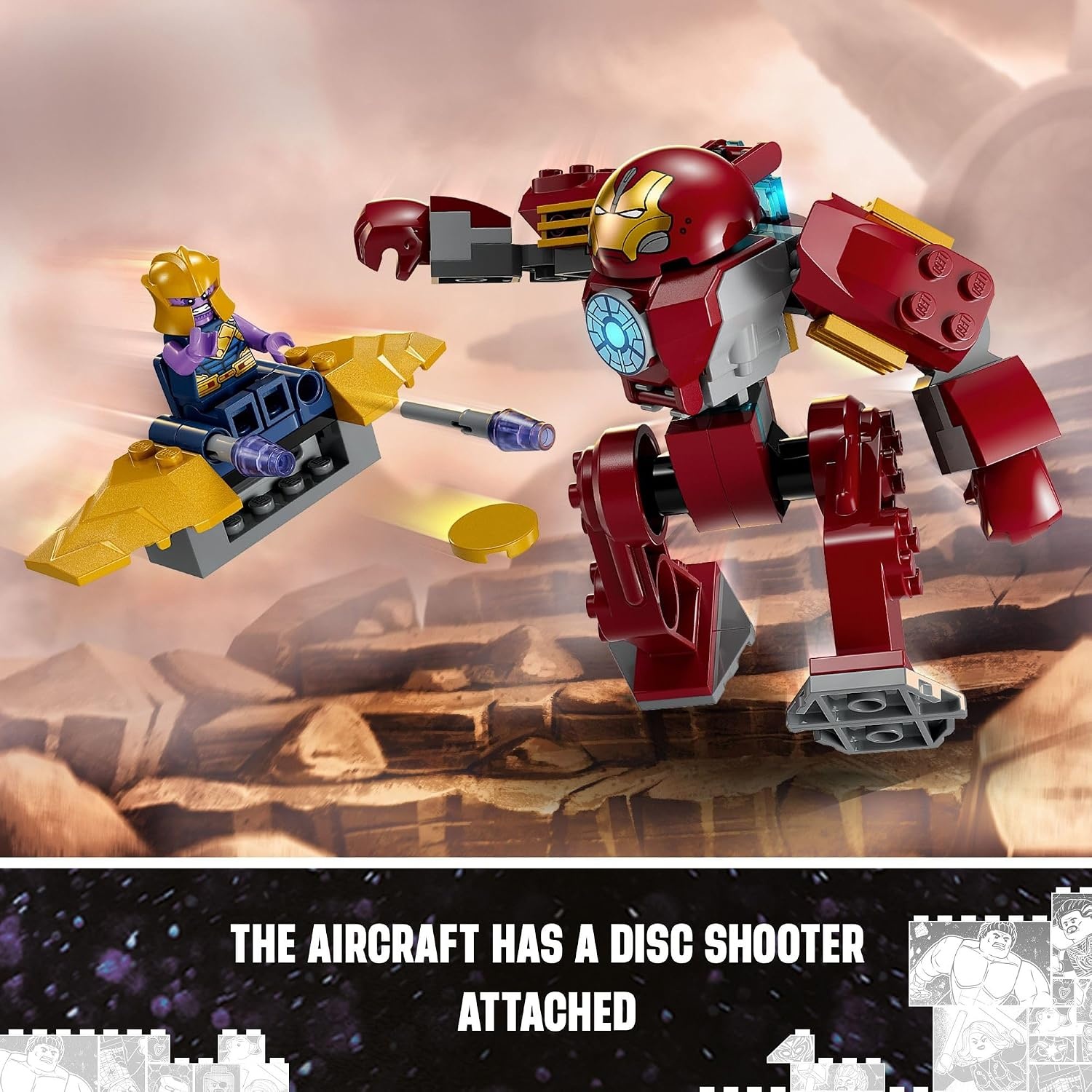 image:imageLEGO Marvel Iron Man Hulkbuster vs Thanos 76263 Building Toy Set with Thanos and Iron Man Figures Hulkbuster Toy with Posable Mech for Super Hero Battle Action Fun Marvel Toy for Kids Ages 4 and Up