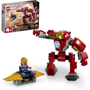 LEGO Marvel Iron Man Hulkbuster vs. Thanos 76263 Building Toy Set with Thanos and Iron Man Figures, Hulkbuster Toy with Posable Mech for Super Hero Battle Action, Fun Marvel Toy for Kids Ages 4 and Up