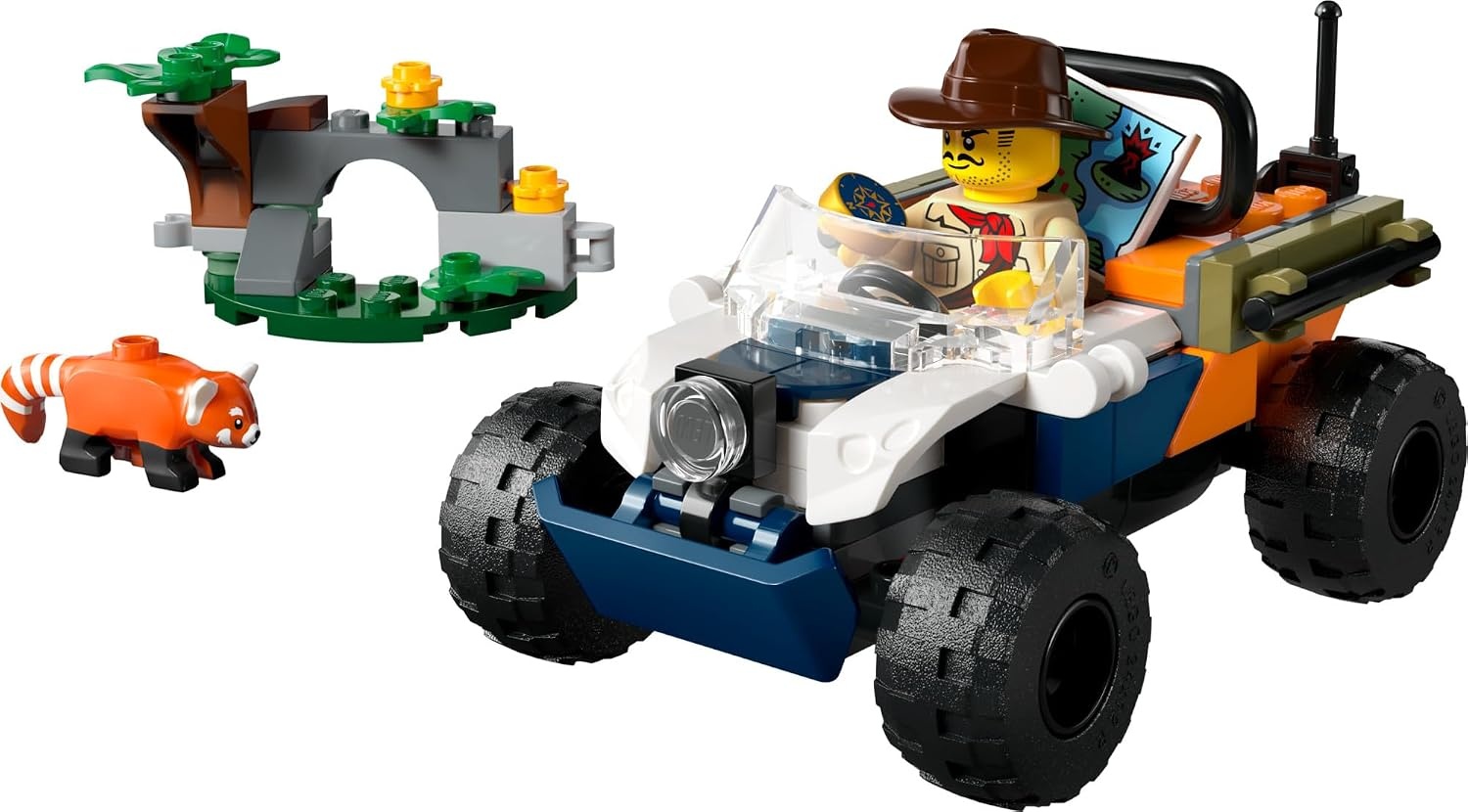 image:imageLEGO City Jungle Explorer ATV Red Panda Mission Car Toy Fun Summer Toy for Kids Ages 6 and Up Jungle Explorer Minifigure amp Animal Figure Included Outdoor Gift Idea for Adventure Fans 60424