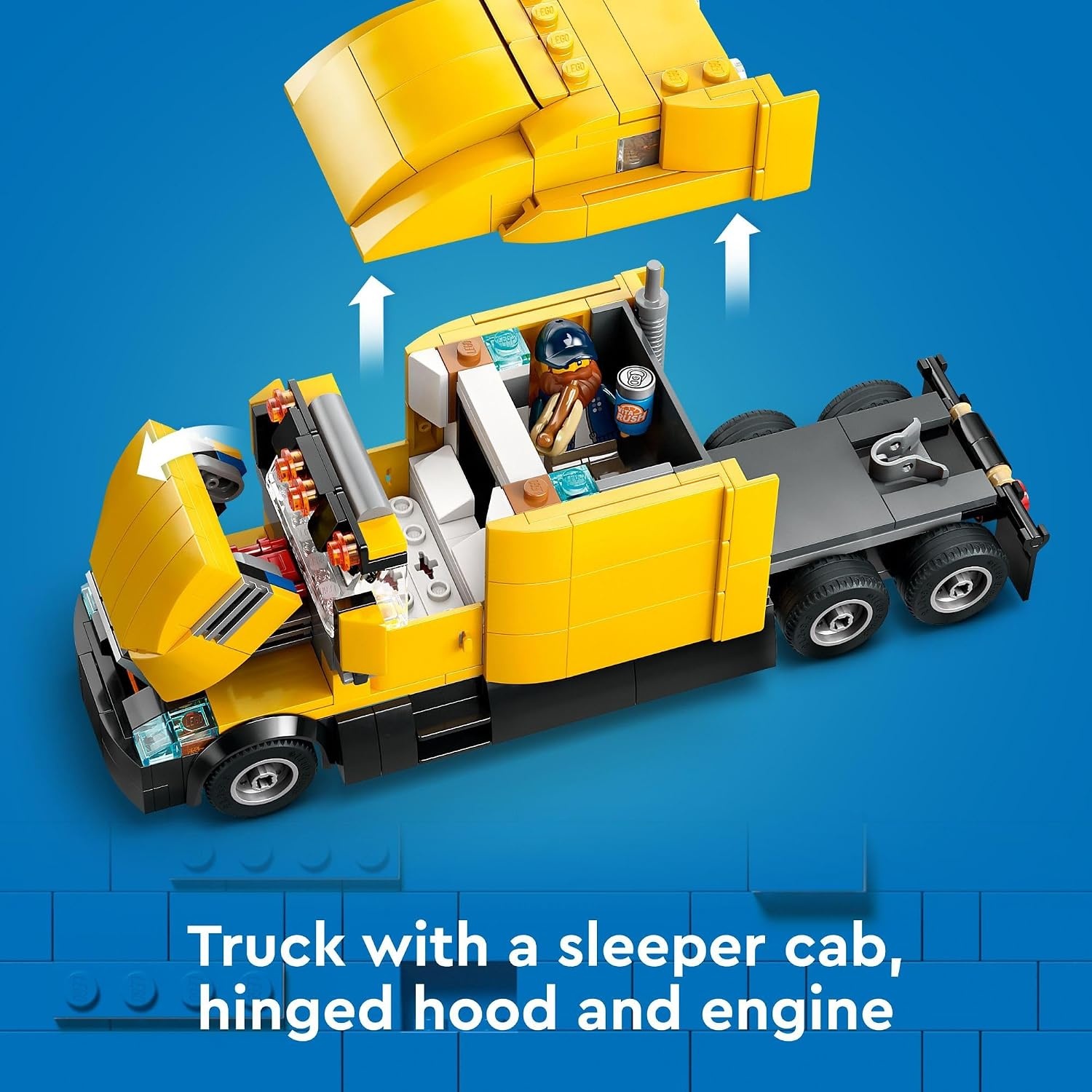 image:imageLEGO City Yellow Delivery Truck Toy Semi Truck Building Toy for Boys amp Girls Ages 8 Years Gift for Birthdays Pretend Play W 3 Minifigures 60440