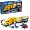 LEGO City Yellow Delivery Truck Toy – Semi Truck Building Toy for Boys & Girls, Ages 8+ Years – Gift for Birthdays – Pretend Play W/ 3 Minifigures – 60440
