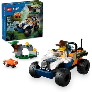 LEGO City Jungle Explorer ATV Red Panda Mission Car Toy, Fun Summer Toy for Kids Ages 6 and Up, Jungle Explorer Minifigure & Animal Figure Included, Outdoor Gift Idea for Adventure Fans, 60424